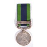 George V Indian general service medal 1912-21 to 2856 Sowar Ghoolam MOHD 17 CAVY