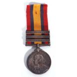 Queen Victoria South African medal with 'Transvaal Orange Free State, Cape Colony clasps, 6305 PTE J