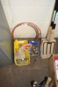 MIXED LOT: COPPER PIPE, PLUMBING FITTINGS ETC
