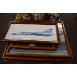 COLLECTION OF FRAMED PRINTS, MILITARY AIRCRAFT