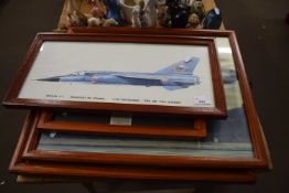 COLLECTION OF FRAMED PRINTS, MILITARY AIRCRAFT