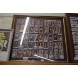 JOHN PLAYER & SONS FRAMED CIGARETTE CARDS, KINGS AND QUEENS OF ENGLAND