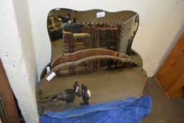 THREE VARIOUS ASSORTED EARLY 20TH CENTURY BEVELLED WALL MIRRORS