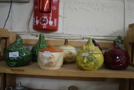 COLLECTION OF SYLVAC VEGETABLE SHAPED PRESERVE POTS