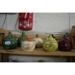 COLLECTION OF SYLVAC VEGETABLE SHAPED PRESERVE POTS