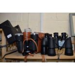 THREE PAIRS OF VINTAGE BINOCULARS