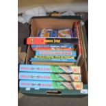 BOX OF VARIOUS CHILDRENS BOOKS, DINOSAUR COLLECTION MAGAZINES ETC