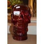 RED GLASS SKULL