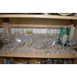 MIXED LOT: VARIOUS ASSORTED 19TH CENTURY AND LATER DRINKING GLASSES