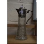 SILVER PLATED MOUNTED GLASS JUG