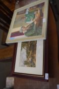 MIXED LOT: ASSORTED PICTURES TO INCLUDE HARDY STUDY OF GENTS PLAYING DOMINOES