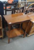 OAK VENEERED TWO TIERED OCCASIONAL TABLE