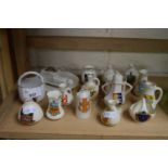 COLLECTION OF VARIOUS CRESTED MINIATURE CHINA WARES