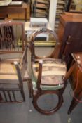 PAIR OF VICTORIAN BALLOON BACK DINING CHAIRS