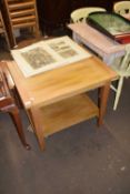 MODERN OAK TWO TIER SIDE TABLE