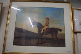 AFTER GEORGE STUBBS, COLOURED PRINT, FRAMED AND GLAZED