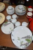 QUANTITY OF SCOTTS OF STOW FLORAL DECORATED TABLE WARES