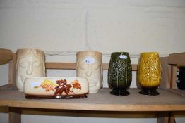 COLLECTION OF SYLVAC VASES AND SMALL PLANTER (5)