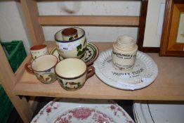 MIXED LOT COMPRISING A QUANTITY OF VARIOUS TORQUAY POTTERY WARES, A PLATE MARKED BROWN & POLSONS
