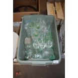 BOX OF ASSORTED GLASS WARE
