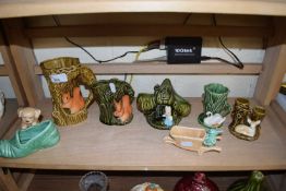 MIXED LOT: VARIOUS SYLVAC VASES DECORATED WITH VARIOUS ANIMALS