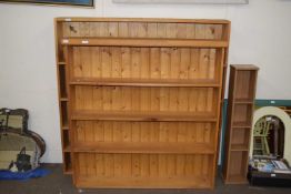 TWO MODERN PINE BOOKCASES