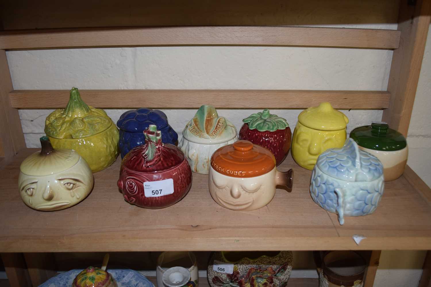 COLLECTION OF VARIOUS SYLVAC VEGETABLE SHAPED CONDIMENT POTS