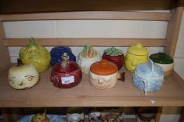 COLLECTION OF VARIOUS SYLVAC VEGETABLE SHAPED CONDIMENT POTS