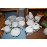 QUANTITY OF ROYAL ALBERT FORGET-ME-NOT TEA WARES TOGETHER WITH A QUANTITY OF COLCLOUGH TEA WARES