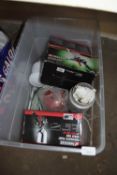 BOX OF VARIOUS PNEUMATIC PAINT SPRAY GUNS AND OTHER ITEMS