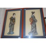 PAIR OF STUDIES OF GEISHA GIRLS