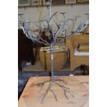 IRON TREE FORMED CANDLE HOLDER