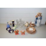 QUANTITY OF TEA WARES, SMALL LIQUEUR GLASSES, OTHER CHINA AND A SMALL CHINA DOLL