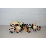 QUANTITY OF SMALL CHARACTER JUGS, SOME ROYAL DOULTON AND OTHERS