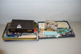 BOX CONTAINING QUANTITY OF PLATED WARES, COLLECTORS SPOONS ETC