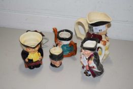 GROUP OF CHARACTER JUGS