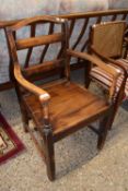 19TH CENTURY ELM SEATED CARVER CHAIR