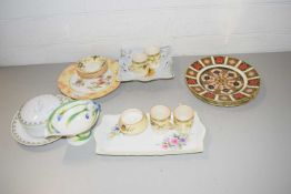 MIXED LOT OF CERAMICS TO INCLUDE ROYAL CROWN DERBY PLATE PATTERN 1128