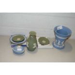 QUANTITY OF WEDGWOOD JASPER WARES AND BLUE AND GREEN