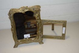 BRASS ART NOUVEAU MIRROR