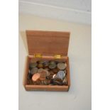 BOX CONTAINING QUANTITY OF FOREIGN COINAGE