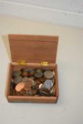 BOX CONTAINING QUANTITY OF FOREIGN COINAGE