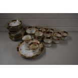 QUANTITY OF EDWARDIAN GILT RIMMED TEA WARES