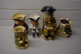 QUANTITY OF TOBY JUGS BY WOOD POTTERS