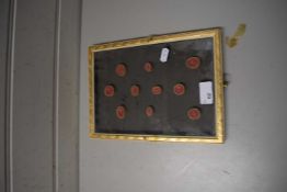 FRAMED SET OF WAX SEALS