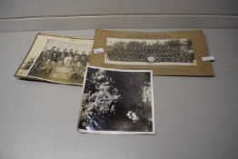 LARGE PHOTOGRAPH OF G COMPANY 2ND BATTALION NORFOLK REGIMENT, COLCHESTER 1925 AND OTHER PHOTOS