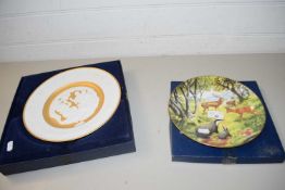 COALPORT COLLECTORS PLATE OF MAMMALS BY DENYS OVENDEN TOGETHER WITH A FURTHER COLLECTORS PLATE,