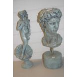 TWO RESIN CLASSICAL FIGURES