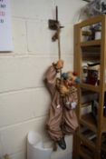 CERAMIC CLOWN ON A ROPE