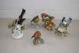 COLLECTION OF VARIOUS NAPLES PORCELAIN MODELS OF BIRDS